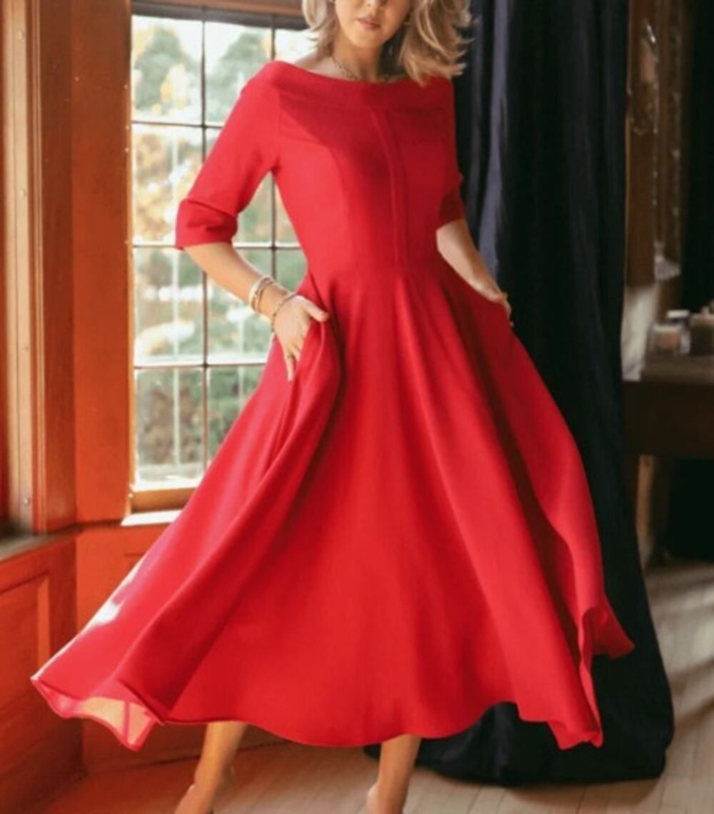 BURU Mary Dress in Red Women's Sz. S